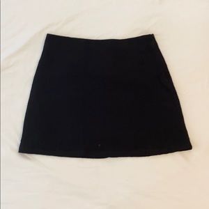 Black linen skirt